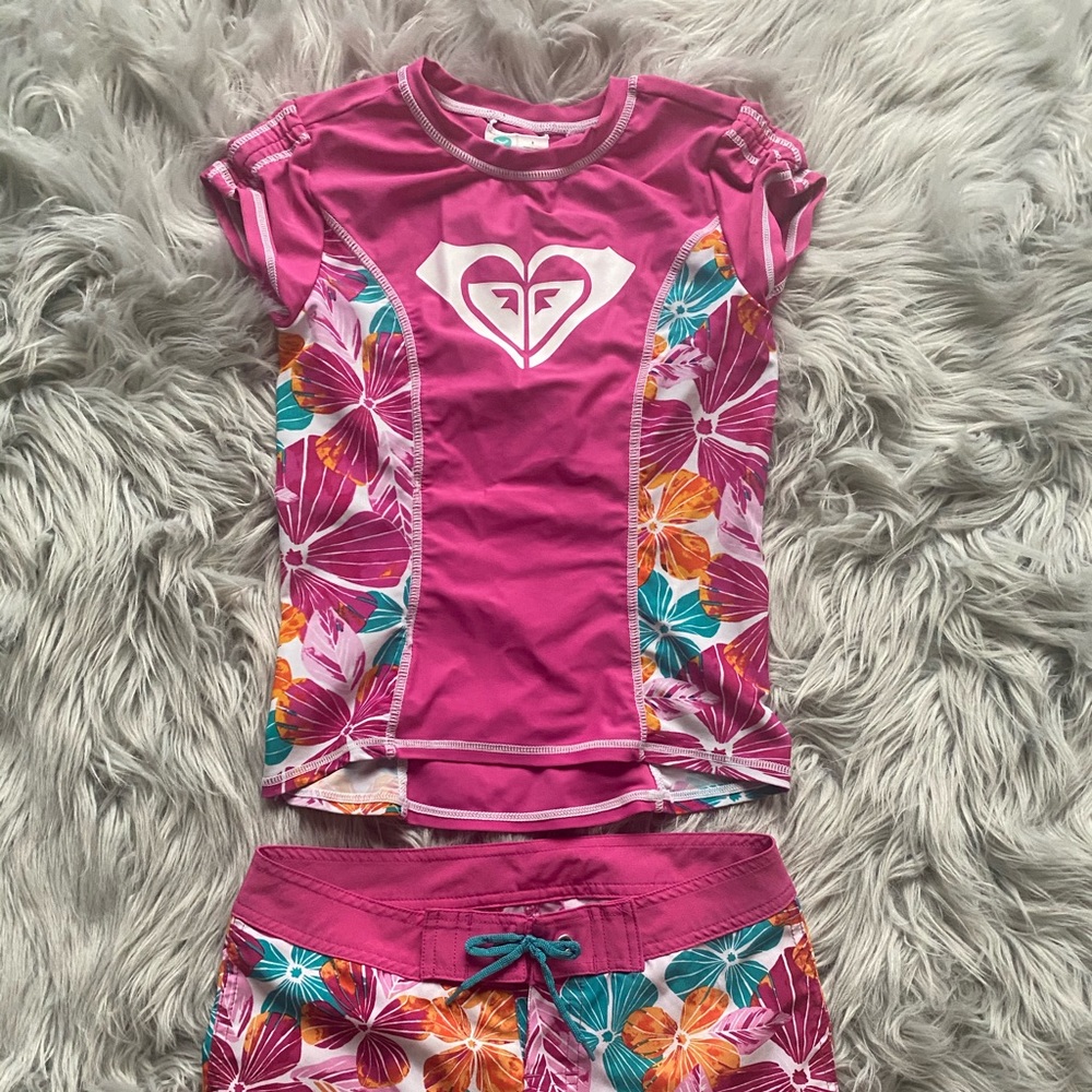 Roxy swim top/shorts set (girls size)